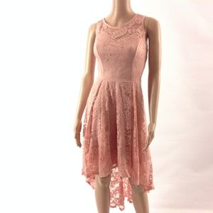 Muadress Women's Lace Dress Sleeveless Hi Low XS